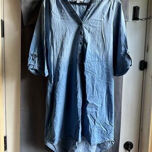 Blue lightweight denim colored dress